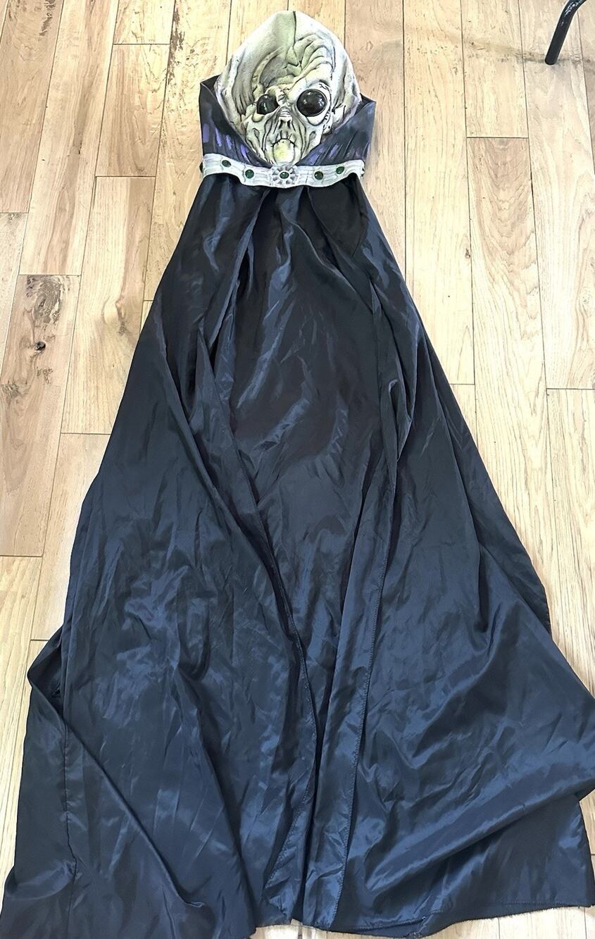 Easter Unlimited Alien Halloween Costume Mask with attached Cape